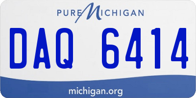 MI license plate DAQ6414