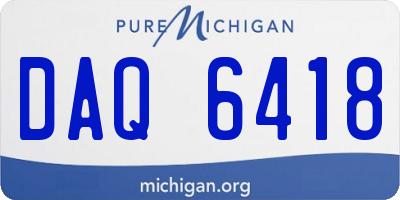 MI license plate DAQ6418