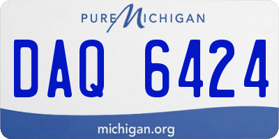 MI license plate DAQ6424