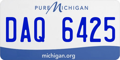 MI license plate DAQ6425