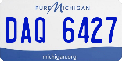 MI license plate DAQ6427