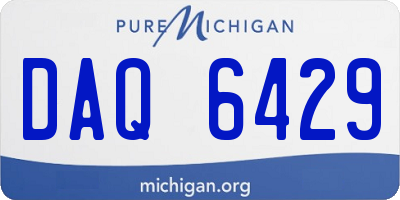 MI license plate DAQ6429