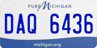 MI license plate DAQ6436