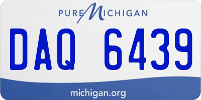 MI license plate DAQ6439