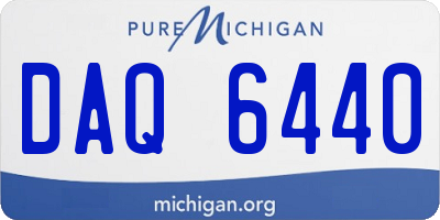MI license plate DAQ6440