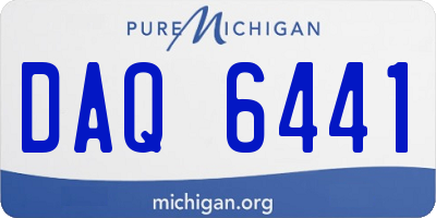 MI license plate DAQ6441