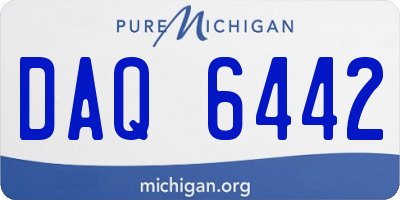 MI license plate DAQ6442