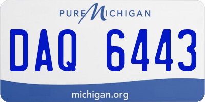 MI license plate DAQ6443