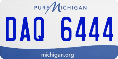 MI license plate DAQ6444
