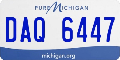 MI license plate DAQ6447