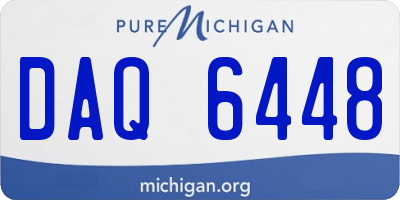 MI license plate DAQ6448