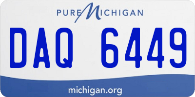 MI license plate DAQ6449