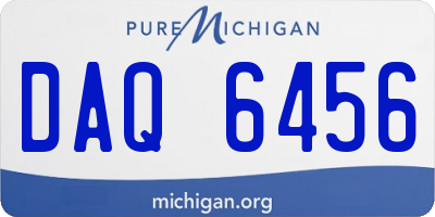 MI license plate DAQ6456