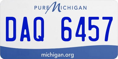 MI license plate DAQ6457