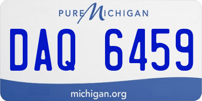 MI license plate DAQ6459