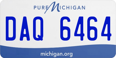 MI license plate DAQ6464