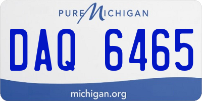 MI license plate DAQ6465