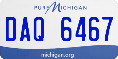 MI license plate DAQ6467