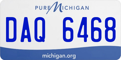 MI license plate DAQ6468