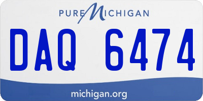 MI license plate DAQ6474