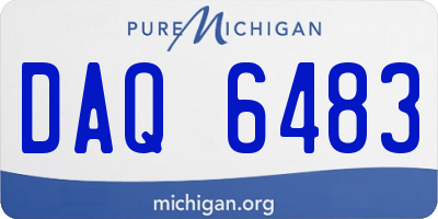 MI license plate DAQ6483