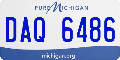 MI license plate DAQ6486