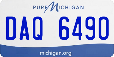 MI license plate DAQ6490