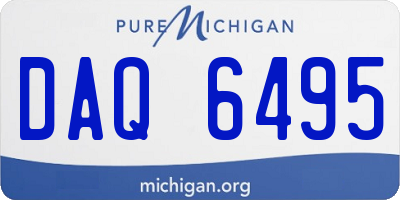 MI license plate DAQ6495