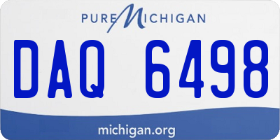 MI license plate DAQ6498