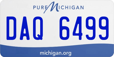 MI license plate DAQ6499