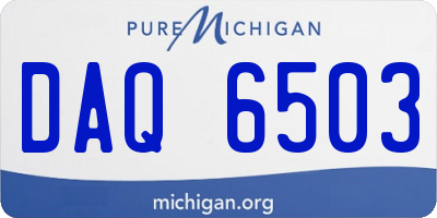 MI license plate DAQ6503