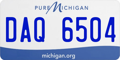MI license plate DAQ6504