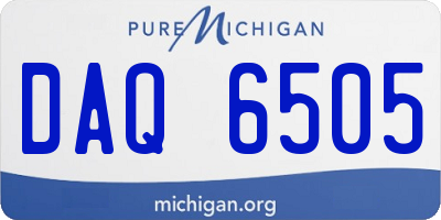 MI license plate DAQ6505