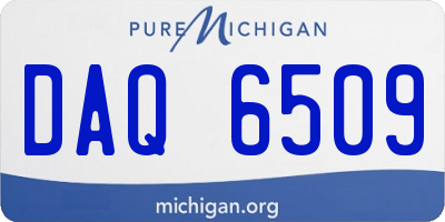 MI license plate DAQ6509