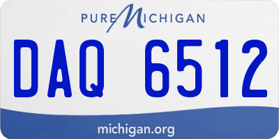 MI license plate DAQ6512