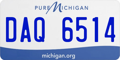 MI license plate DAQ6514