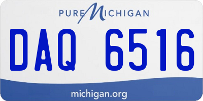 MI license plate DAQ6516