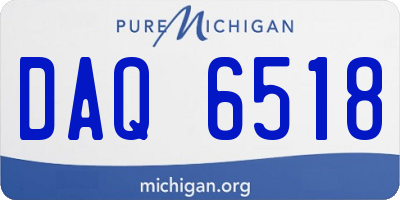 MI license plate DAQ6518