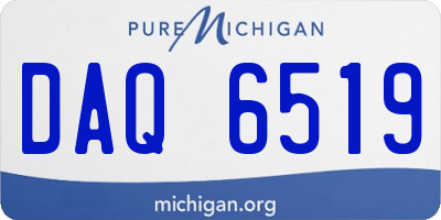 MI license plate DAQ6519