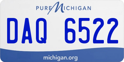 MI license plate DAQ6522