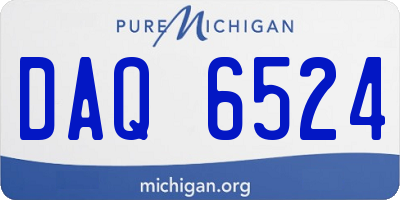 MI license plate DAQ6524