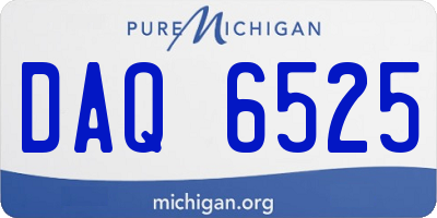 MI license plate DAQ6525