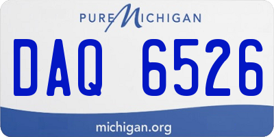 MI license plate DAQ6526