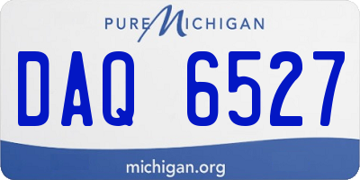 MI license plate DAQ6527