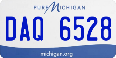 MI license plate DAQ6528