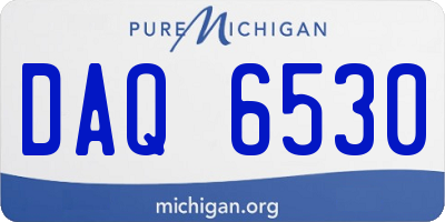 MI license plate DAQ6530