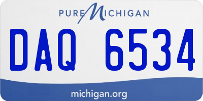MI license plate DAQ6534