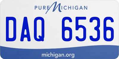 MI license plate DAQ6536