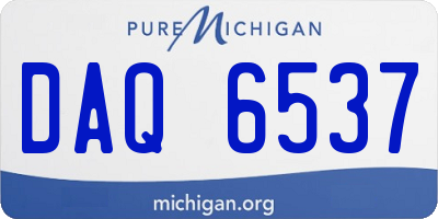 MI license plate DAQ6537