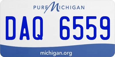 MI license plate DAQ6559